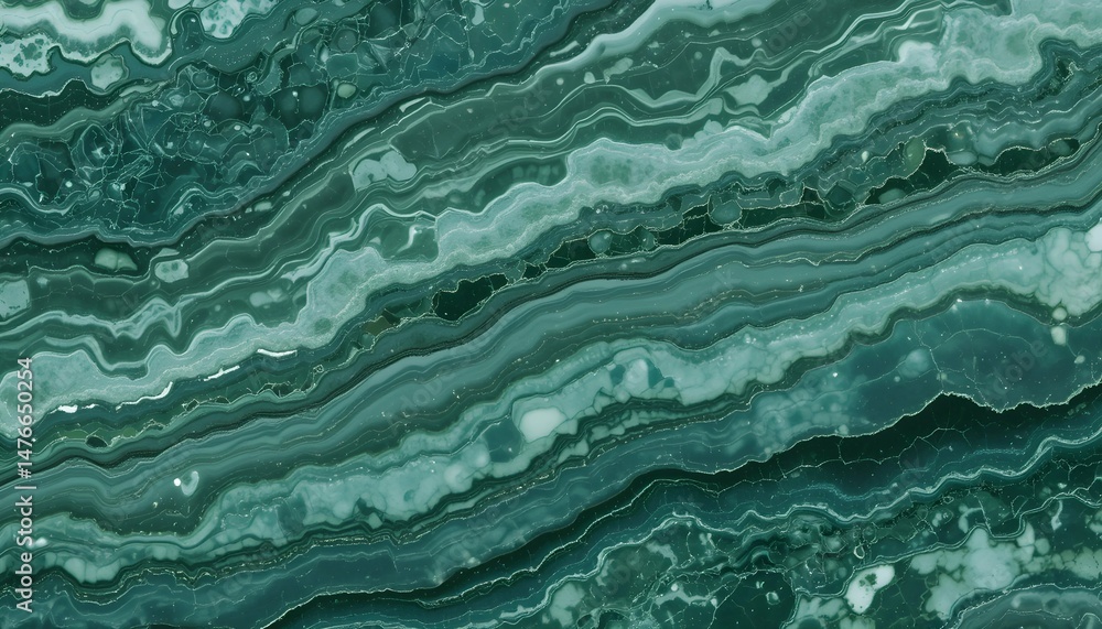 Fototapeta premium Abstract Green Malachite Texture Background – High-Resolution Marble Stone Pattern for Design, Wallpaper, and Decorative Art Projects