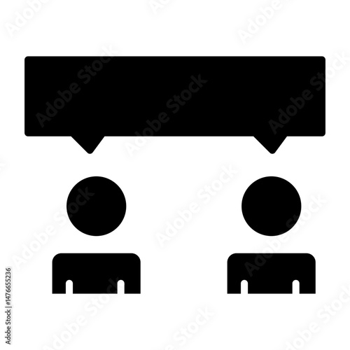 people and community glyph icon