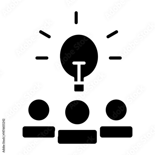 people and community glyph icon