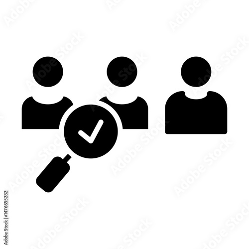 people and community glyph icon