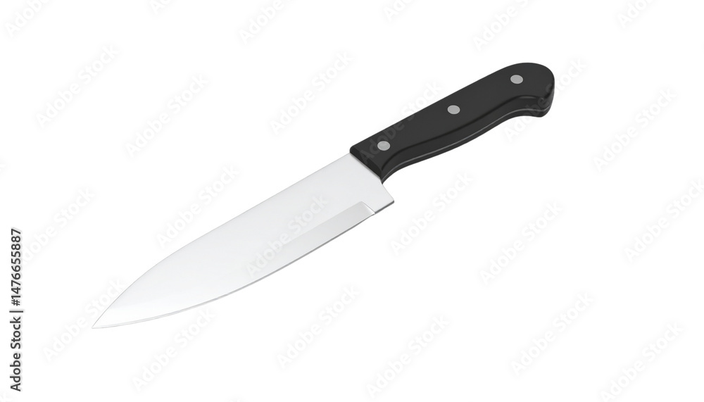 Kitchen knife with sharp blade isolated on white background Kitchen knife with sharp blade isolated on white background