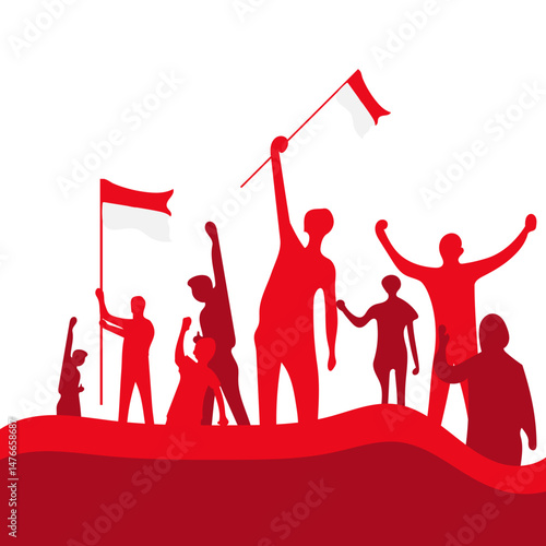 Indonesian Independence Day Silhouette