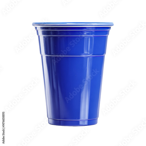 Wallpaper Mural Vibrant Blue Plastic Cup Ready for Fun Torontodigital.ca