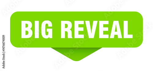 big reveal sticker. big reveal sign on transparent background
