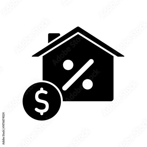 Icon a home loan, isolated against a clean background.