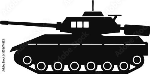 tank isolated silhouette 