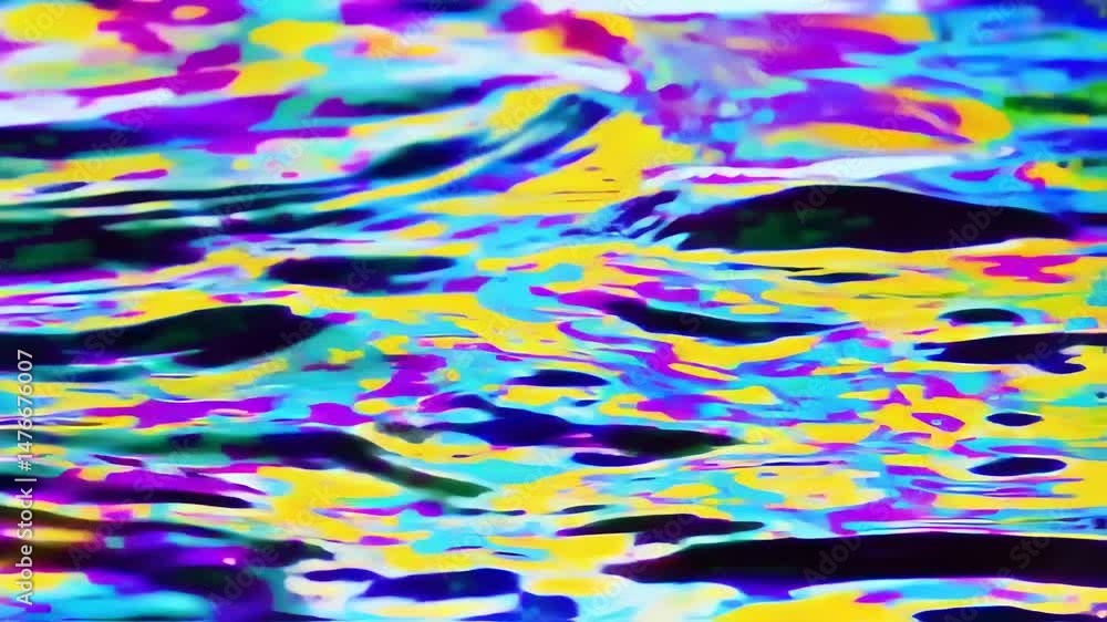 Abstract Water Surface with Vibrant Color Palette Abstract Water Surface with Vibrant Color Palette