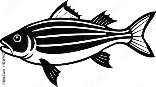 striped bass fish silhouette