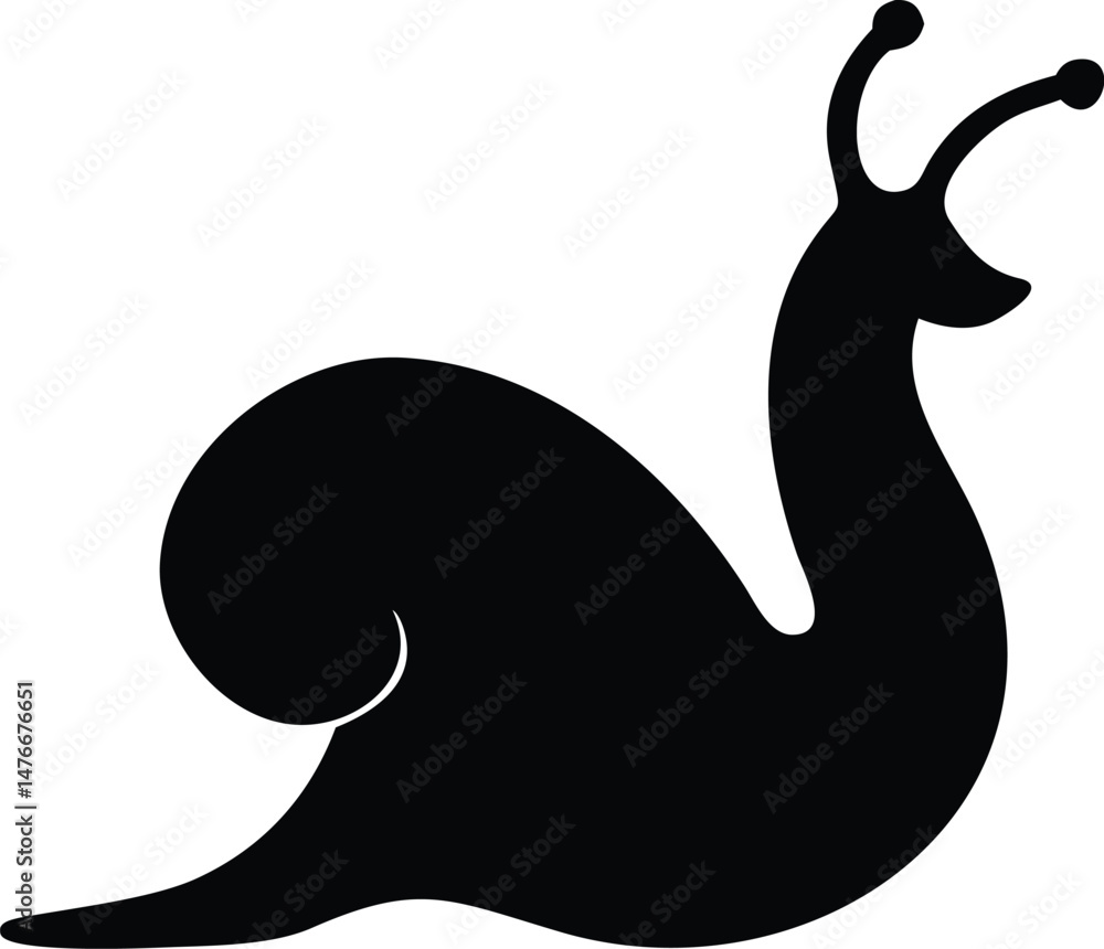 Fototapeta premium snail silhouette 