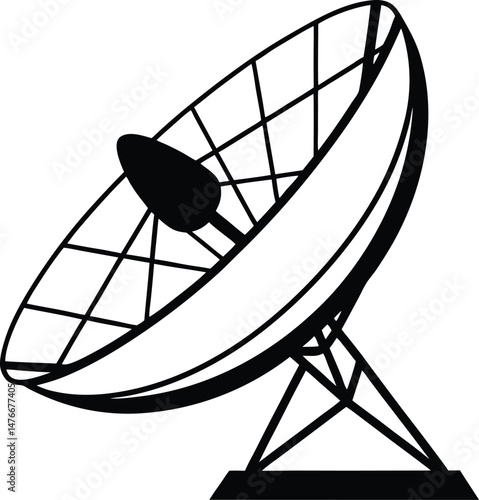 silhouette satellite dish antenna
