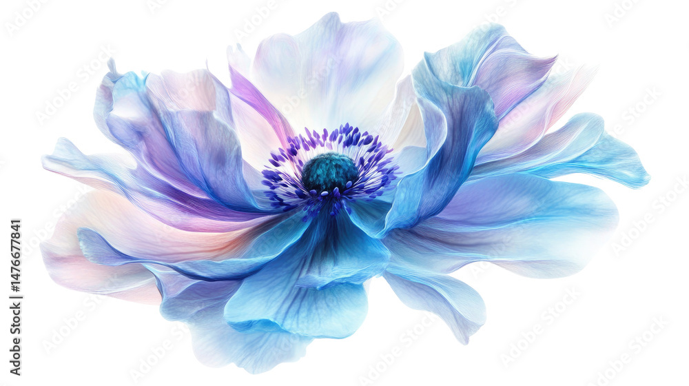 Obraz premium purple blue flower isolated on white surface