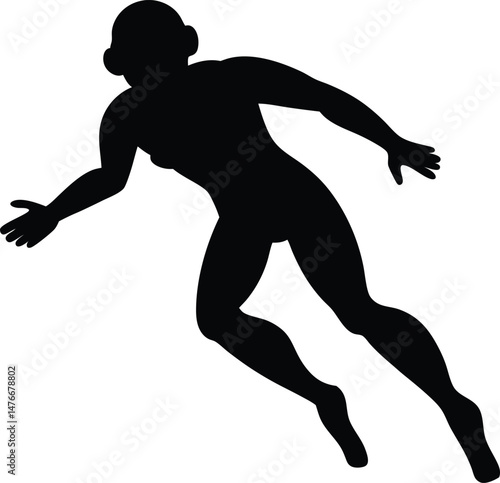 scuba diver isolated silhouette 