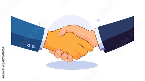 Illustration of a handshake signifying agreement and collaboration