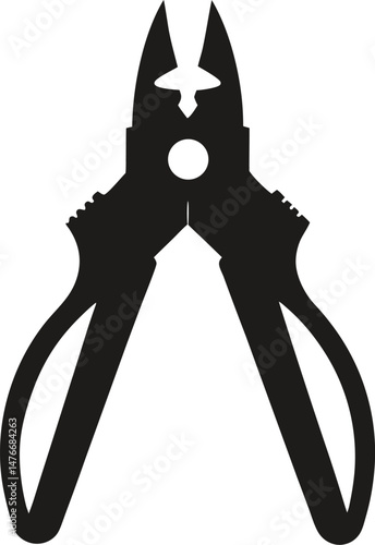 pliers isolated silhouette