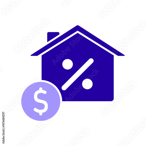 Icon a home loan, isolated against a clean background.