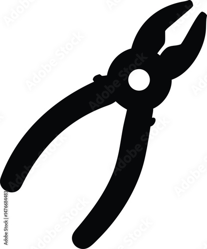 pliers isolated silhouette