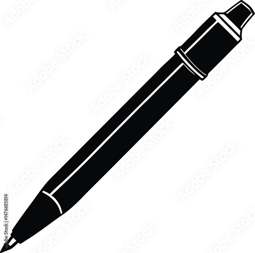 pen isolated silhouette