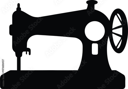 old sewing machine silhouette