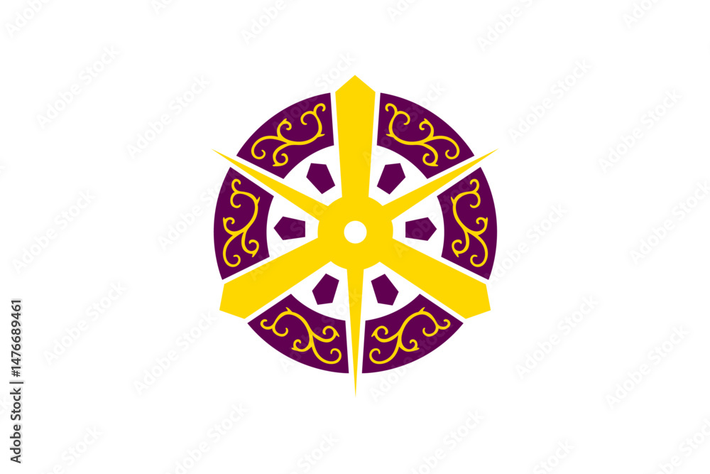 Obraz premium Flag of Kyoto City, Flag background, EPS10. Vector illustration