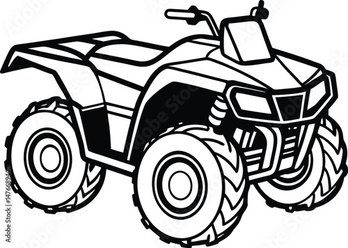 modern atv quad bike silhouette