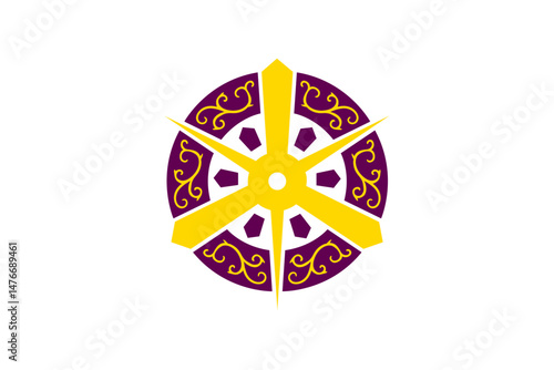 Flag of Kyoto City, Flag background, EPS10. Vector illustration