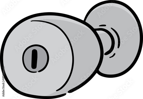 Illustration of door knob
