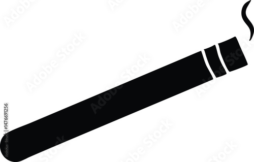 cigarette silhouette vector