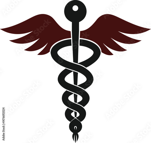 medical caduceus silhouette