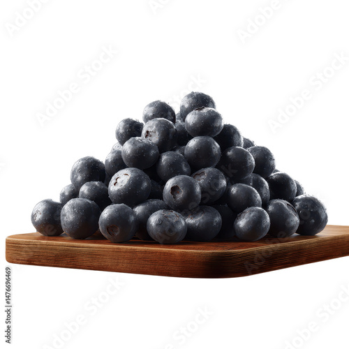 Wallpaper Mural Fresh Juicy Blueberries on Wooden Board Torontodigital.ca