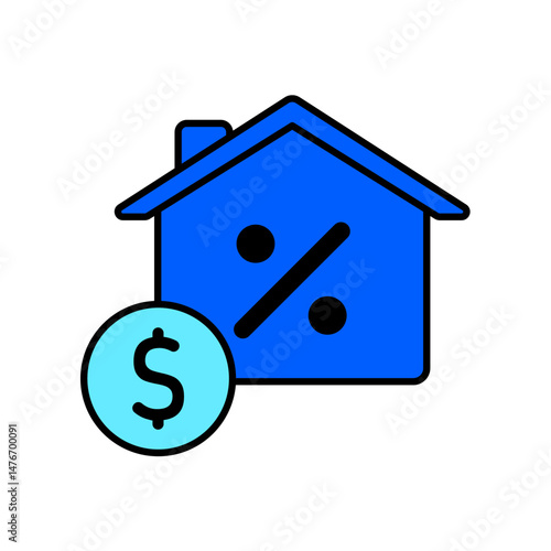 Icon a home loan, isolated against a clean background.