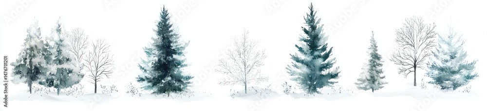 Fototapeta premium Winter Forest Scene (2)