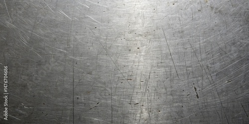 Brushed silver metal texture with visible horizontal scratch marks, industrial steel surface perfect for backgrounds and product mockups
