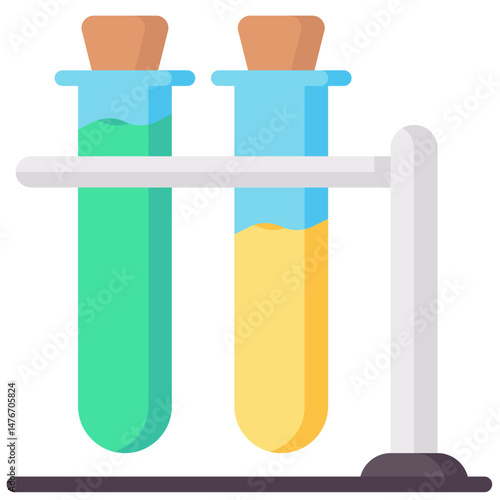 test tube vector flat icon