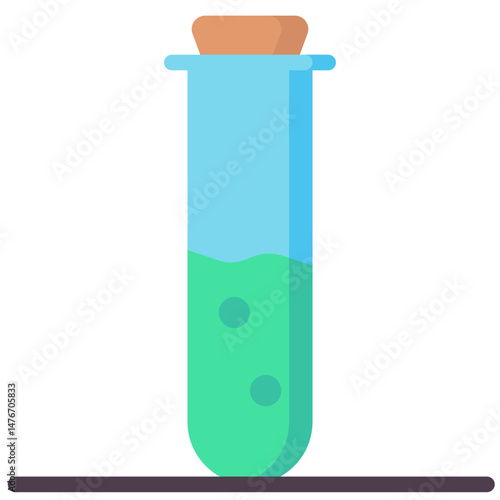 lab tube vector flat icon