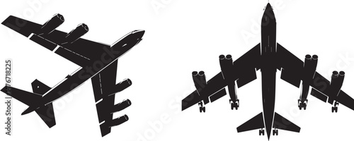 B-52 Stratofortress Jet Vector – Iconic Long-Range Strategic Bomber Aircraft Design