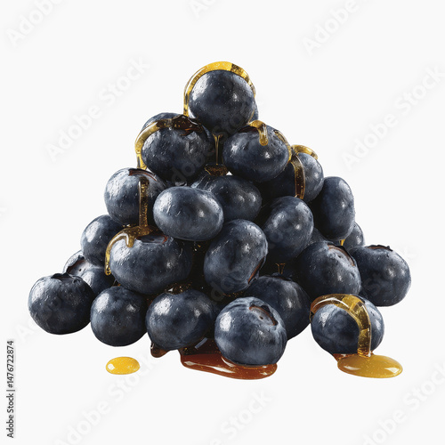 Wallpaper Mural Honey-Drizzled Blueberries A Delicious and Nutritious Delight Torontodigital.ca