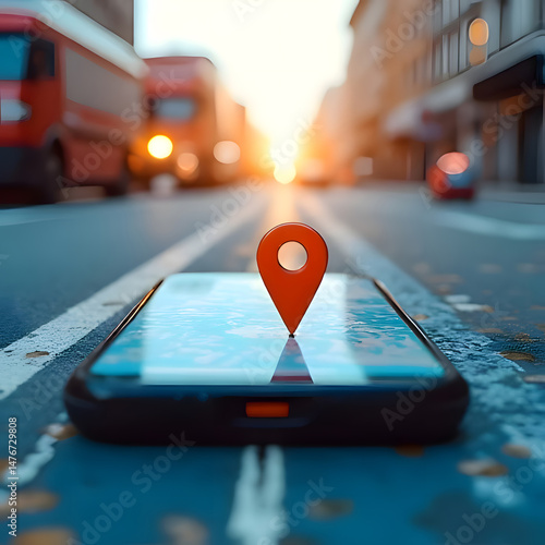 Cars following GPs with many pins in the city