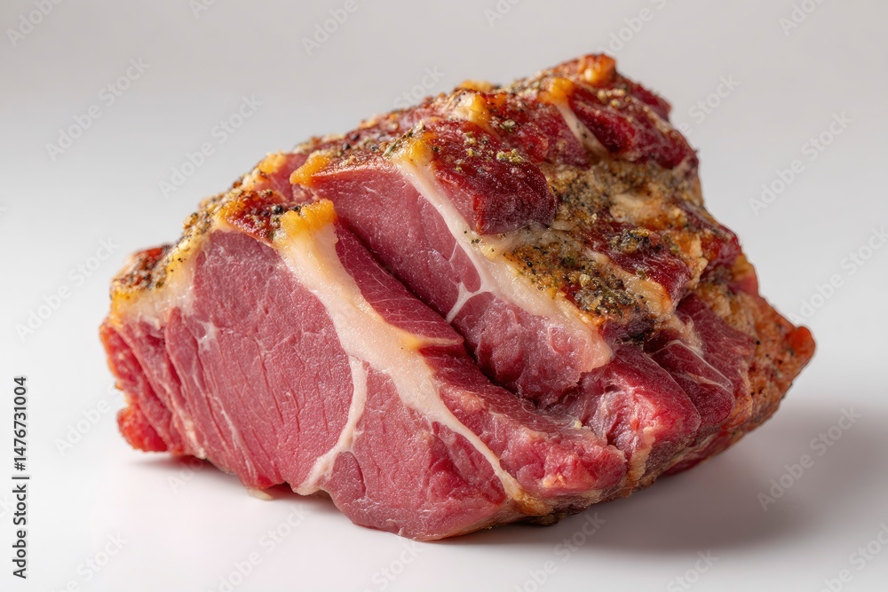 Obraz premium Seasoned Pork Roast: A Close-up Culinary Still Life