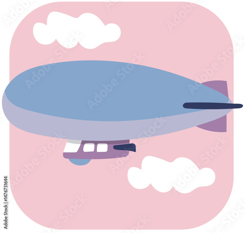 vector illustration of zeppelin