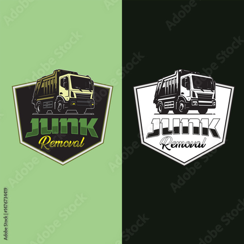 Junk removal or Garbage collection logo
