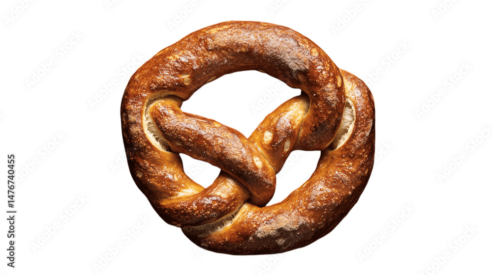 A high-resolution image of a single pretzel, centered in the frame --ar 16:9 A high-resolution image of a single pretzel, centered in the frame --ar 16:9