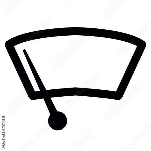 Car windscreen wiper icon, outline style car windscreen wiper icon vector in trendy flat style illustration isolated on white background.