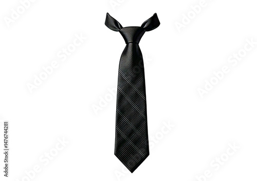 Obraz na plátně Black necktie isolated on transparent or white background
