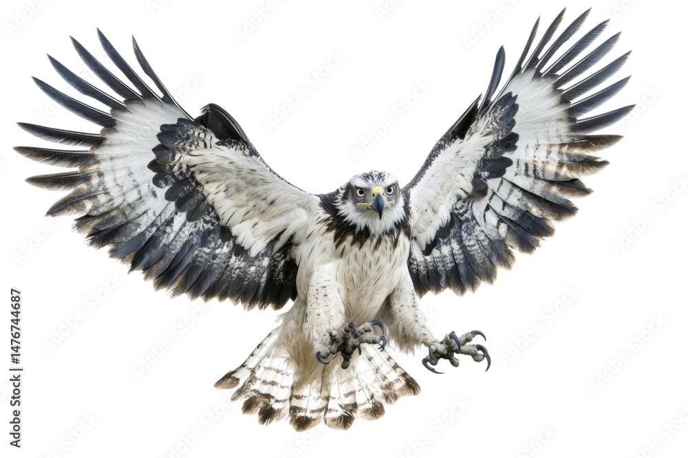 Fototapeta premium Majestic Bird of Prey in Flight . Transparent background PNG