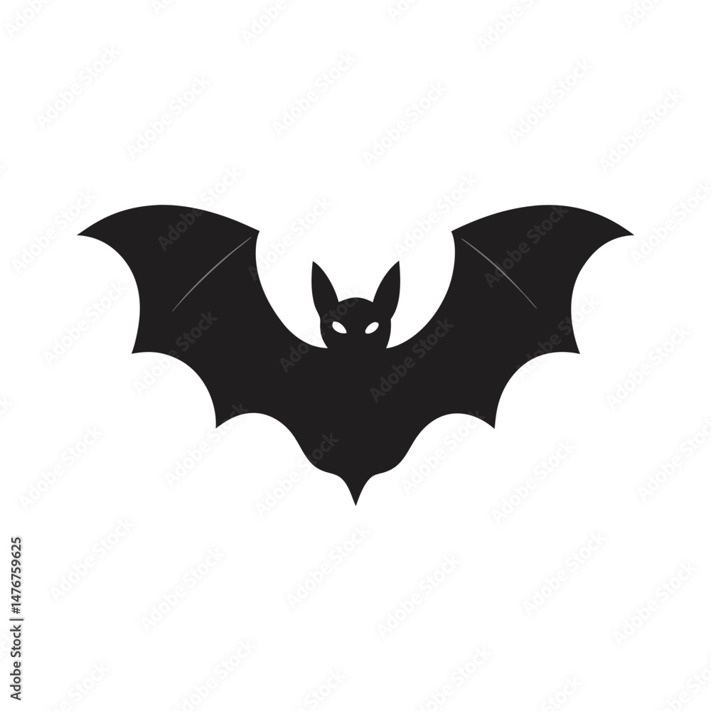 Obraz premium halloween bat vector illustration silhouettes