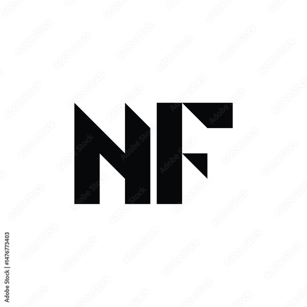 NF monogram logo design letter text name symbol monochrome logotype alphabet character simple logo NF monogram logo design letter text name symbol monochrome logotype alphabet character simple logo