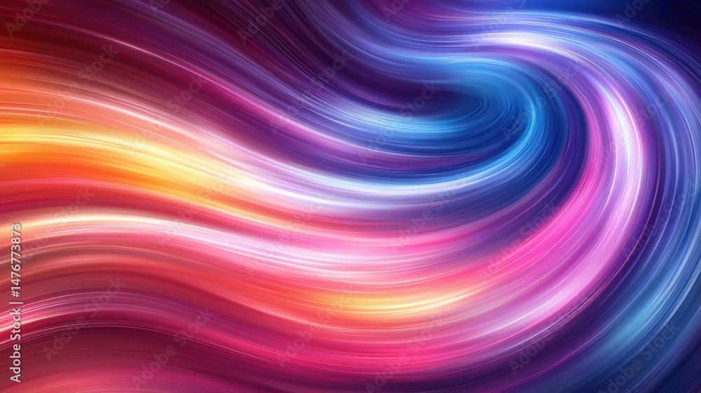 Obraz premium Colorful, abstract swirling light trails backdrop