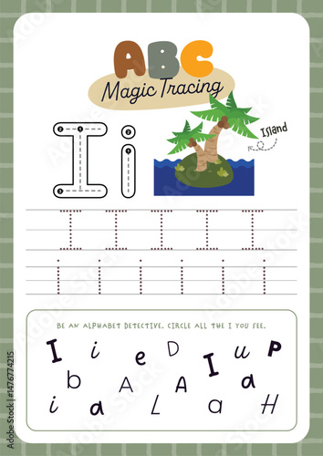 Printable worksheet featuring cute kawaii alphabet tracing activity for kids fun learning perfect for preschool and kindergarten to practice handwriting and letter recognition