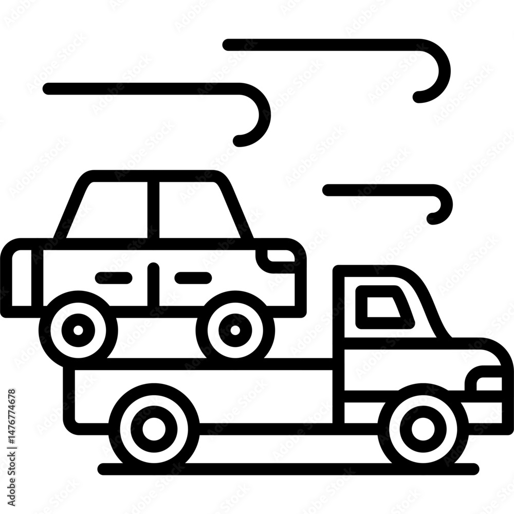 Trailer Icon Vector Element Trailer Icon Vector Element