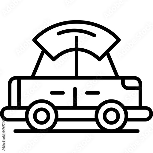 Windshield Icon Vector Element